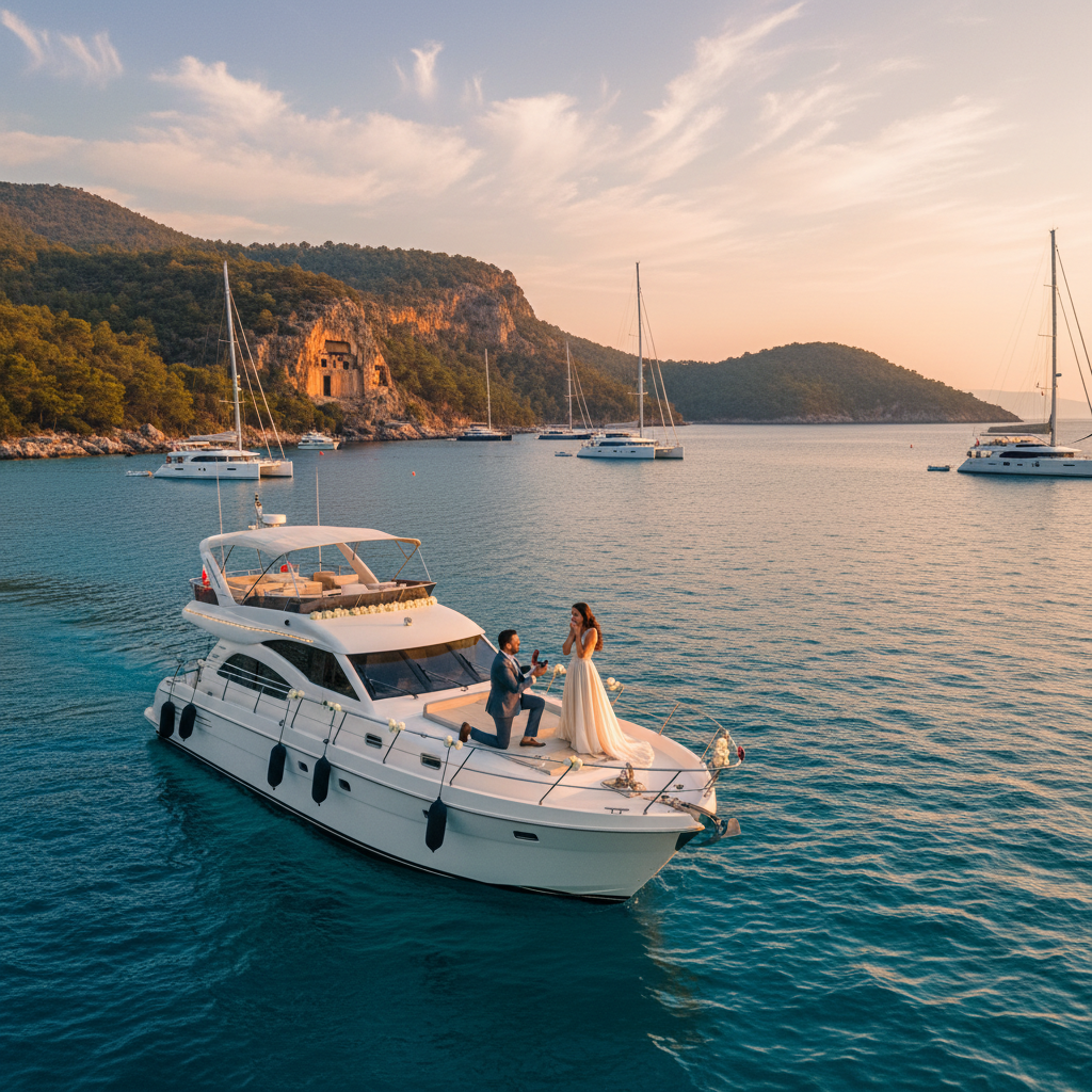 5 Romantic Routes for a Marriage Proposal on a Boat in Fethiye
