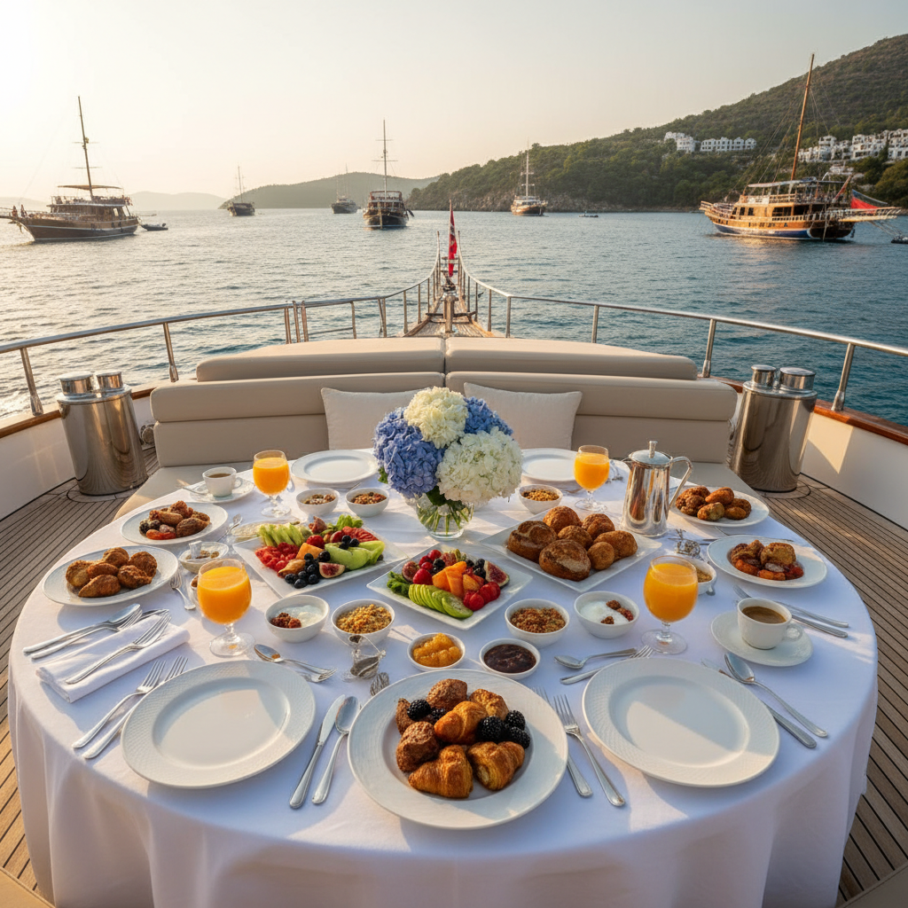 Breakfast on a Blue Cruise: Gourmet Delights on Board