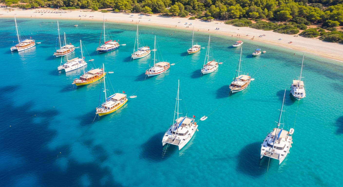 Living Spaces for Large Families on Rental Catamarans in Fethiye