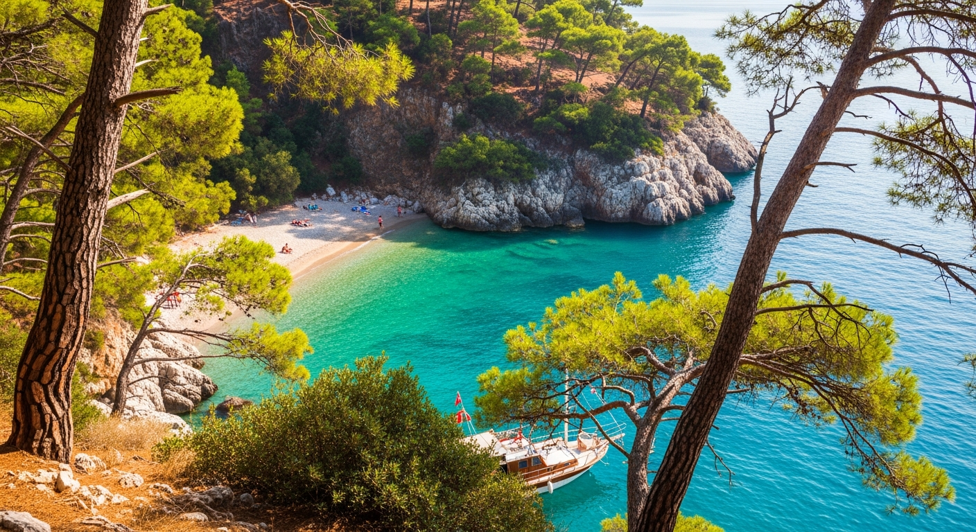 Katranci Island: Enjoying the Sea Beneath Dense Pine Forests