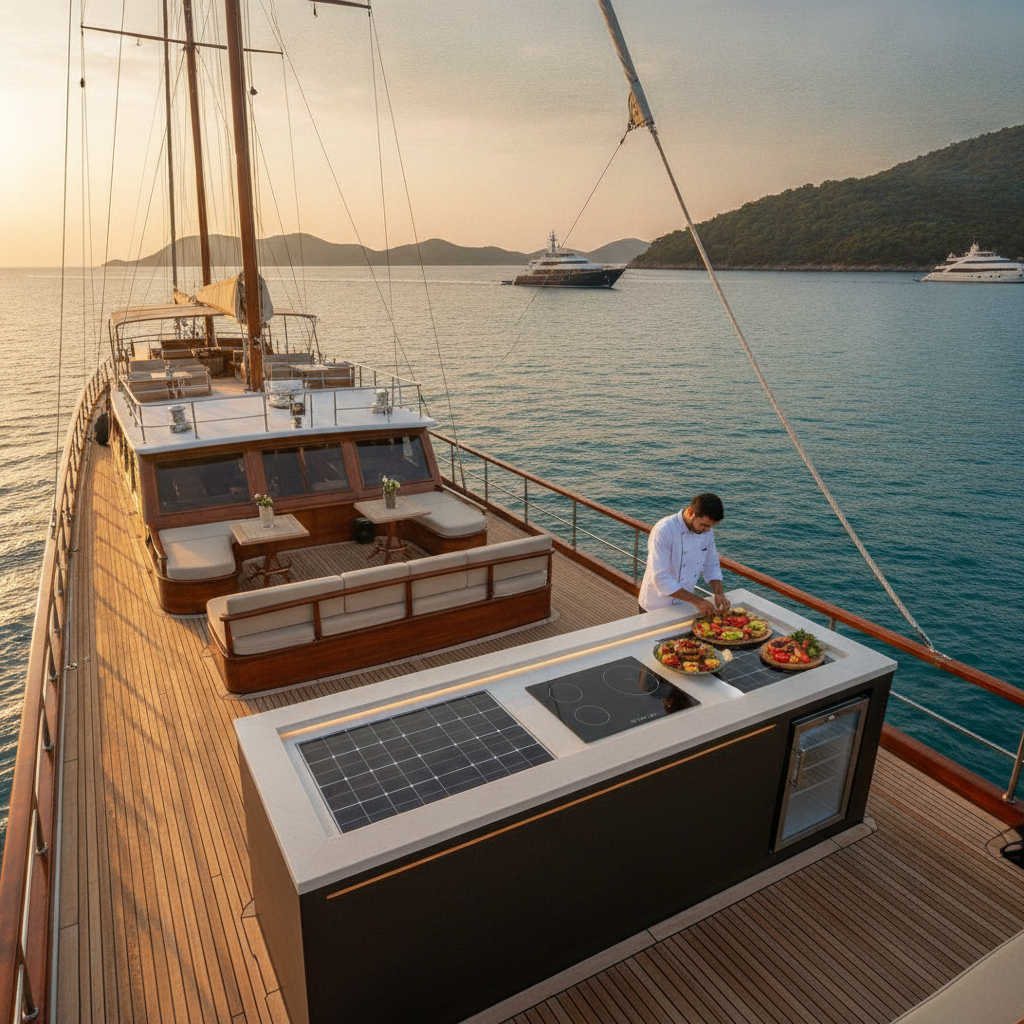 Solar-Powered Kitchen Appliances and Their Advantages for Gulet Holidays